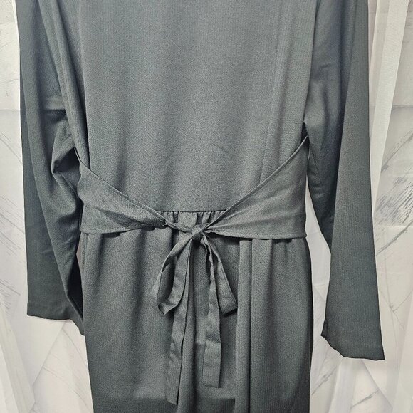 Vintage Basia Olive Green Layered Tie Back Maxi Goth Size 20W - Picture 7 of 13